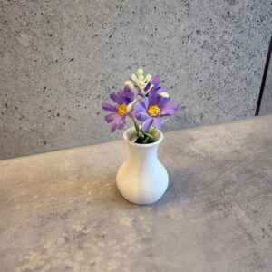 Mini-vaasje wit – subtiele fuzzy textuur