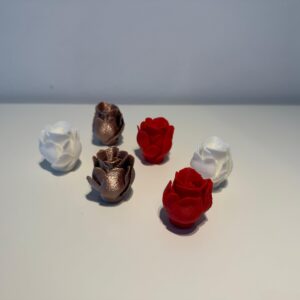 Set van 6 roosjes met glanzende afwerking