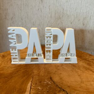 Vaderdag decoratie – PAPA: The Man, The Myth, The Legend, The Hero