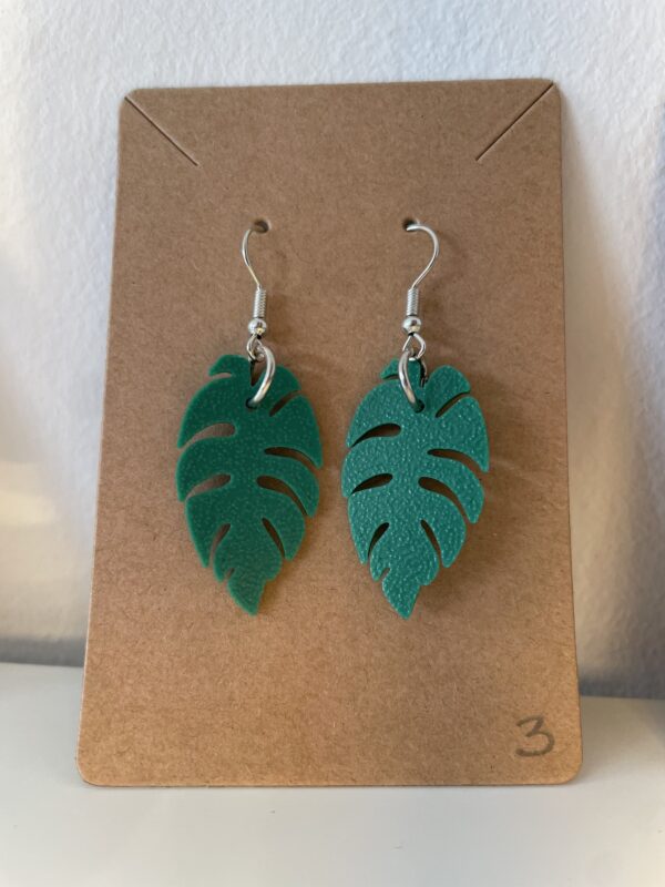 🌿 Jungle Vibes – Monstera oorbellen (3D-geprint) - Afbeelding 4