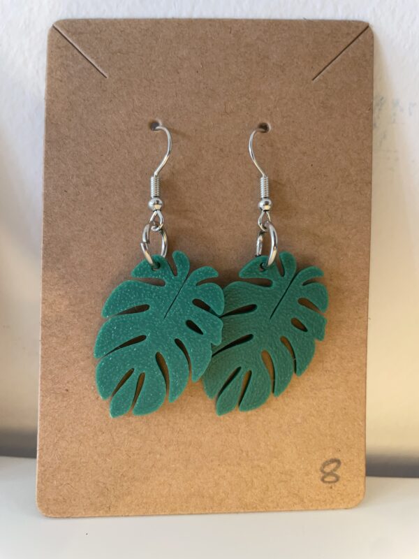 🌿 Jungle Vibes – Monstera oorbellen (3D-geprint) - Afbeelding 9